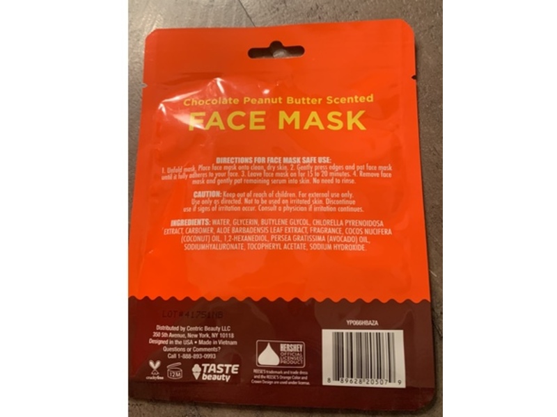Reese's Face Mask, Chocolate Peanut Butter, 0.67 fl oz/20 mL