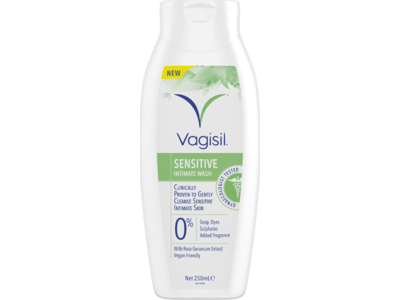 Vagisil Sensitive Intimate Wash, Rose Geranium Extract, 250 mL