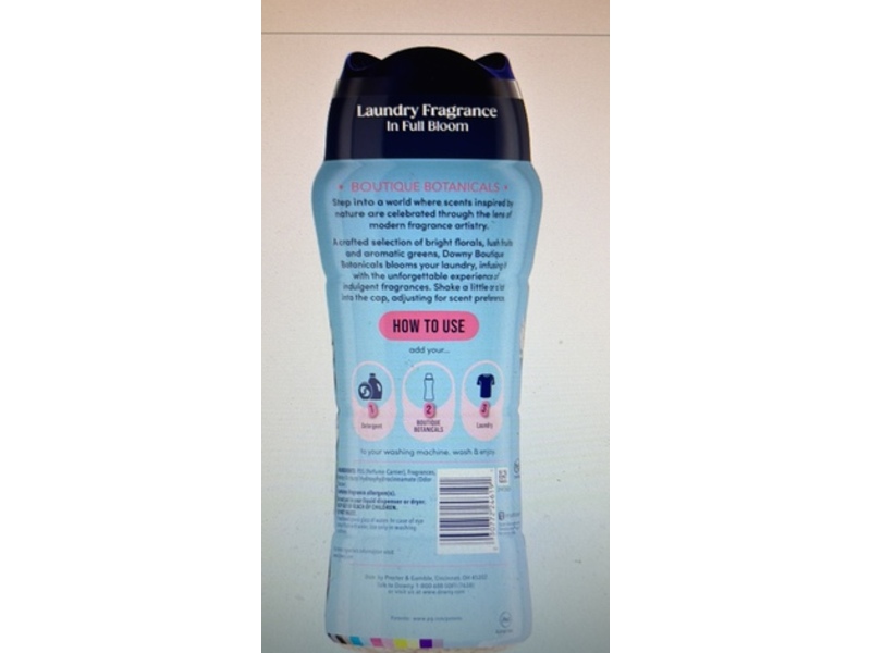 Downy Boutique Botanicals Laundry Scent Booster, Peonia Scent, 21.1 oz