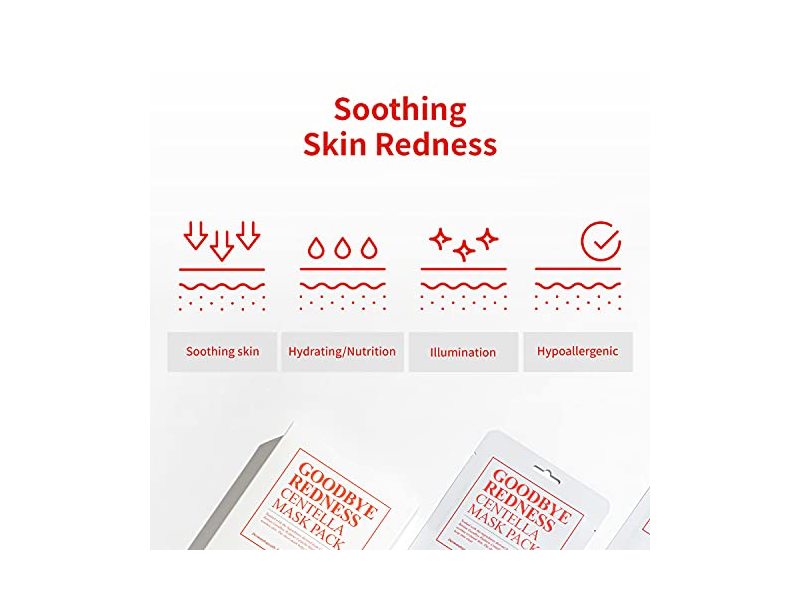 Benton Good Bye Redness Centella Mask, 0.81 oz, 10 Count