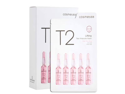 Cosmetea T2 Tea Ampoule Mask, Rose Tea Lifting, 0.84 fl oz/25 mL