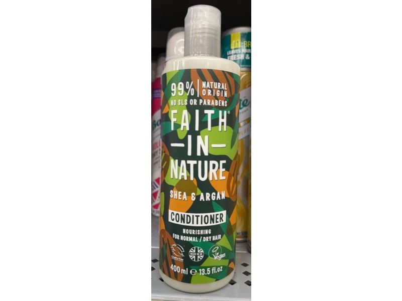 Faith In Nature Nourishing Conditioner, Shea & Argan, 13.5 fl oz/400 ml
