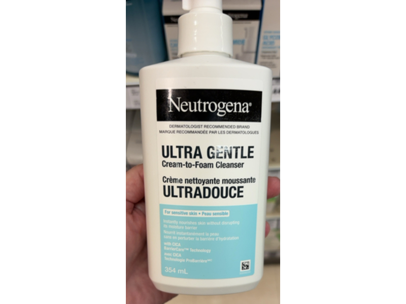 Neutrogena Ultra Gentle Cream-To-Foam Cleanser, 354 mL