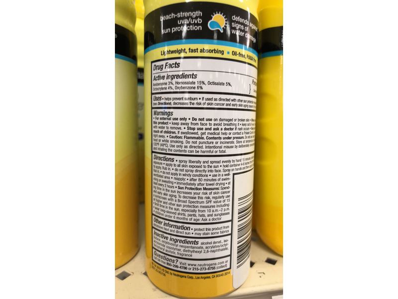 Neutrogena Beach Defense Sunscreen Spray , SPF 70, 6.5 oz/184 g