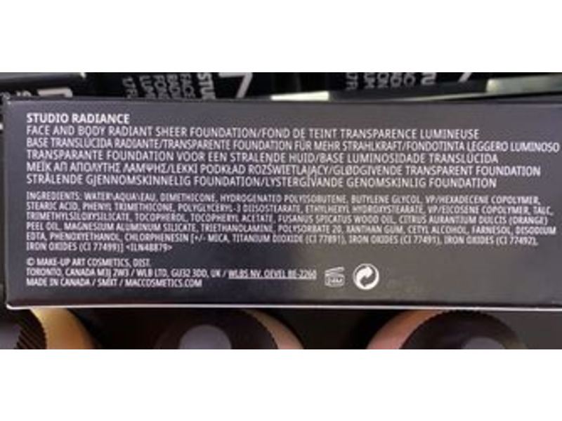 M.A.C Studio Radiance Face & Body Radiant Sheer Foundation, N2, 1.7 fl oz/50 mL