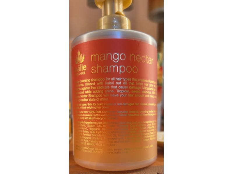 Maliie Organics Shampoo, Mango Nectar, 14 oz