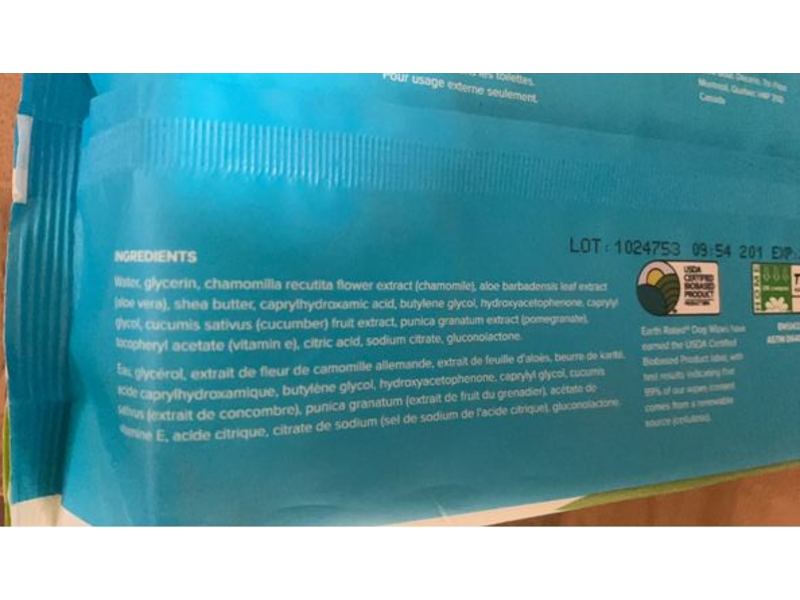 Earth Rated Dog Wipes, 100 Count