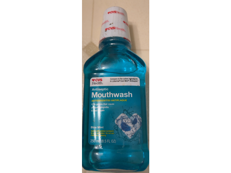CVS Health Antiseptic Mouth Wash, Blue Mint, 8.5 fl oz/250 mL