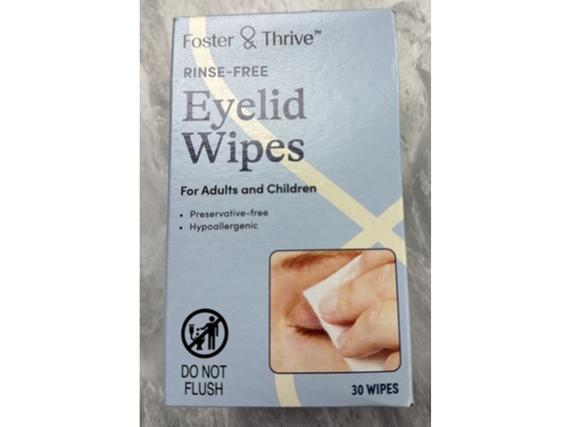 Foster & Thrive Eyelid Wipes, 30 Wipes, Pack Of 3