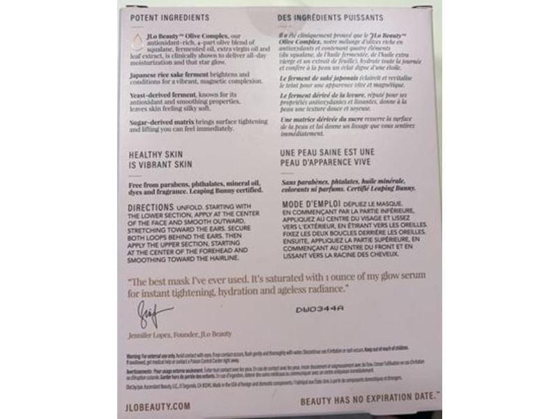 Jlo Beauty That Limitless Glow Face Mask, 3.6 oz, 3 Pack