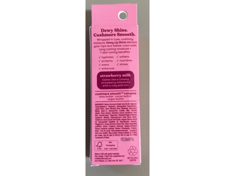 eos Dewy Lip Shine, Strawberry Milk, 0.35 fl oz/10 mL