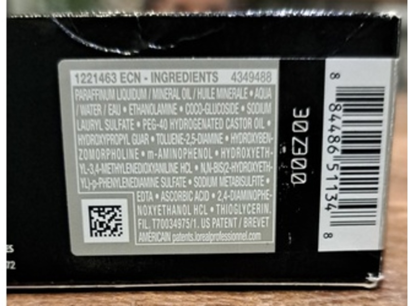 L'Oreal Professional Paris Inoa Permanent Hair Color, 3/3N Brown Black, 2.1 oz/60 g