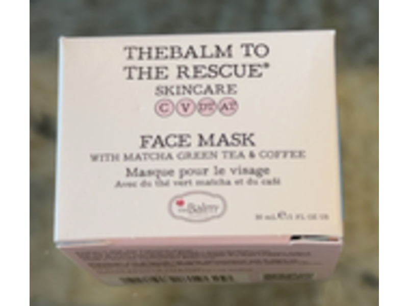 The Balm To The Rescue Face Mask, Matcha Green Tea & Coffee, 1 fl oz/30 mL