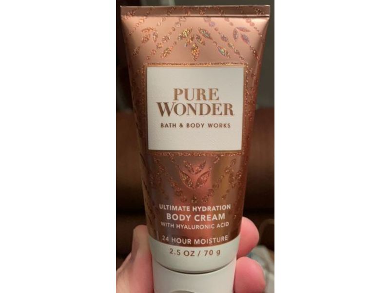 Bath & Body Works Pure Wonder Body Cream, Hyaluronic Acid, 2.5 oz/70 g