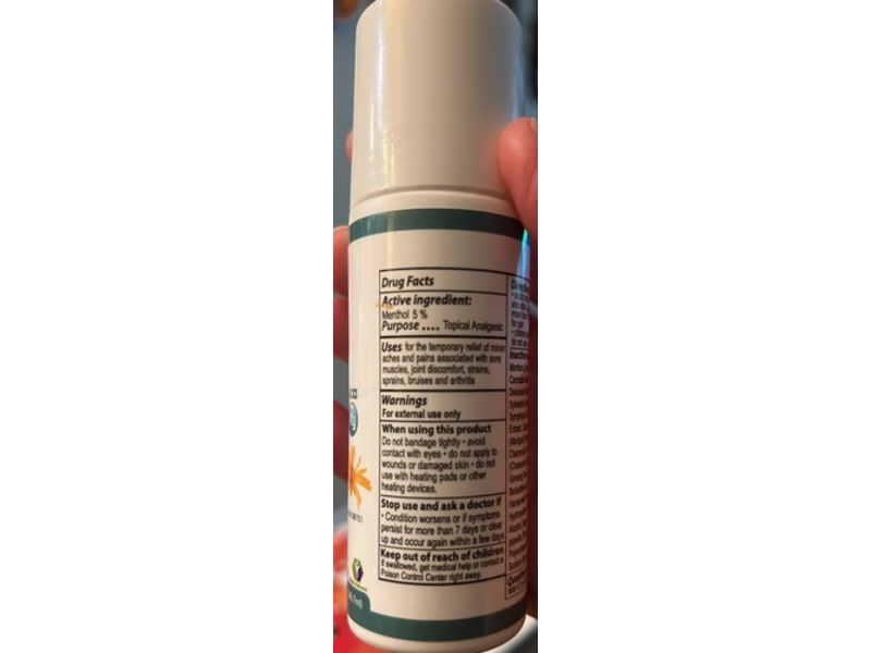 Mars Wellness MG+ Roll On, 5% Menthol, Magnesium & Arnica, 3 fl oz