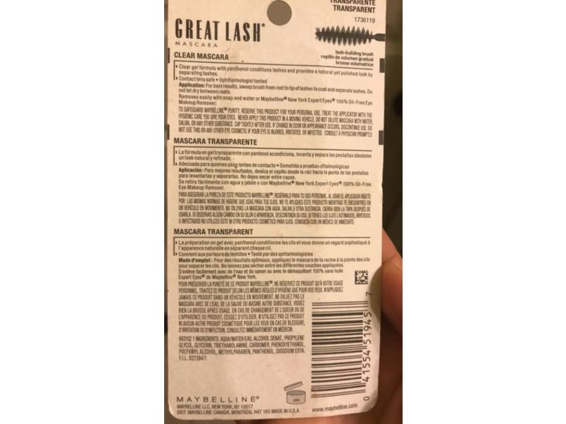 Maybelline New York Great Lash Clear Mascara for Lash & Brow 110, 0.44 fl oz/13 mL