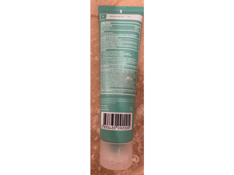 Paula’s Choice Calm Barrier Protect Mineral Sunscreen, SPF 30, 2 fl oz/60 mL