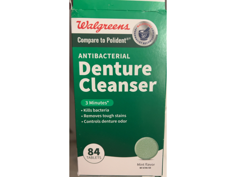 Walgreens Antibacterial Denture Cleanser, 84 Count