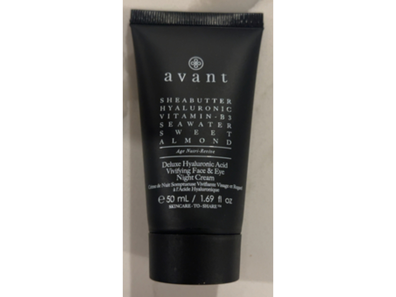 Avant Deluxe Hyaluronic Acid Vivifying Face & Eye Night Cream, 1.69 fl oz/50 mL