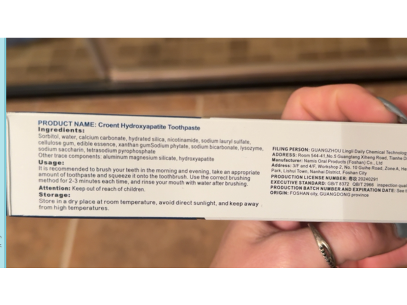 Croent 7.5% White Tooth Repair Hydroxyapatite Toothpaste, 120 g, Pack Of 2