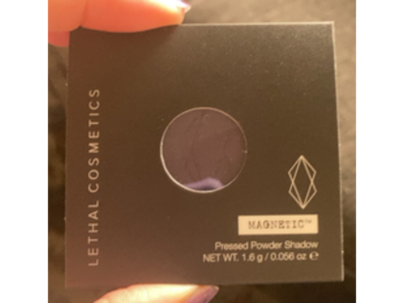 Lethal Cosmetics Magnetic Pressed Powder Shadow, Midnight, 0.056 oz/1.6 g
