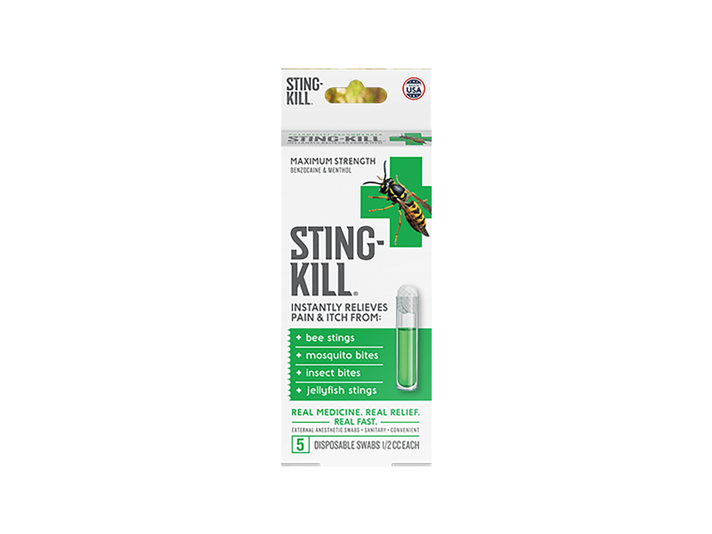 Sting-Kill Relieves Pain & Itch, Maximum Strength, 5 Count, Pack Of 2