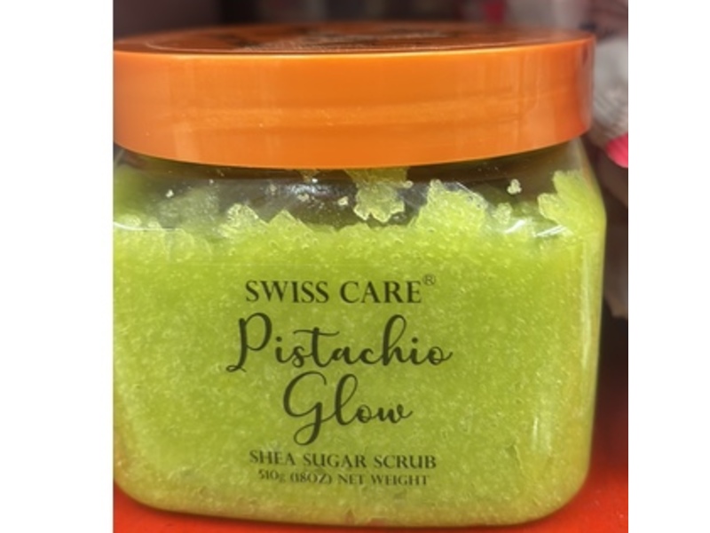 Swiss Care Shea Sugar Scrub, Pistachio Glow, 18 oz/510 g