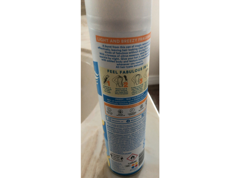 Batiste Dry Shampoo, Fresh Breezy Citrus, 5.71 oz/162 g