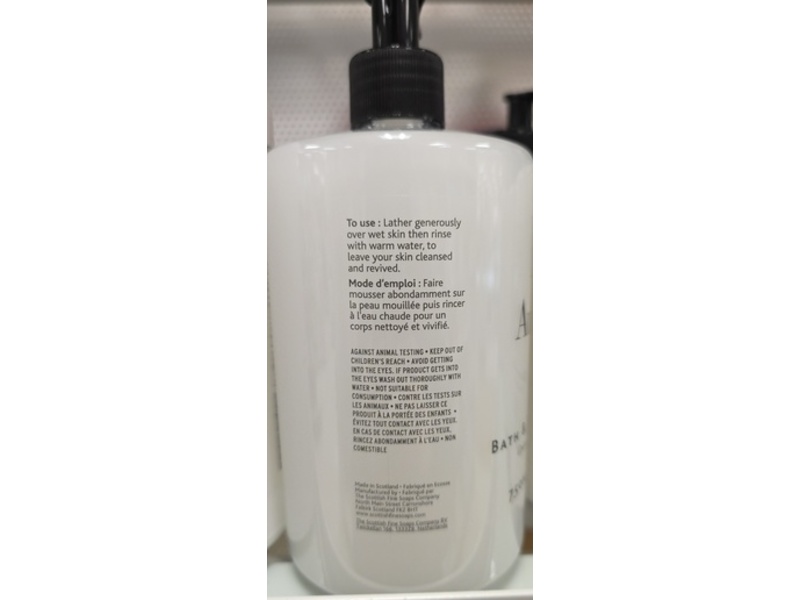 The Scottish Fine Soaps Company Au Lait Bath & Shower Cream, 25 fl oz/750 mL