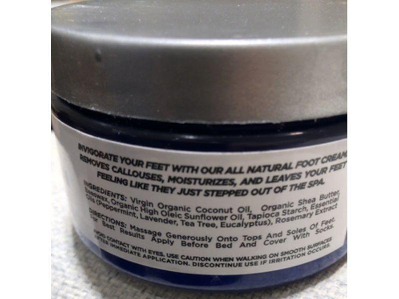 Yellow Bird Natural Foot Cream, Peppermint, Lavender & Tea Tree, Eucalyptus, 4 fl oz/118 mL