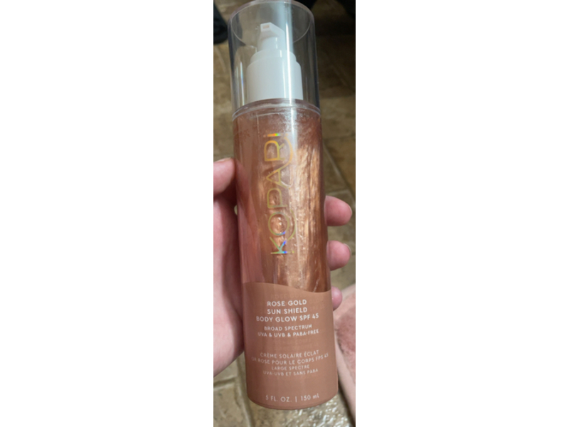Kopari Sun Shield Body Glow, Rose Gold SPF 45, 5 fl oz/150 mL