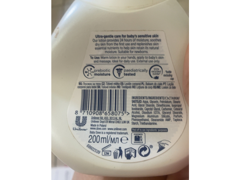 Dove Baby Rich Moisture Lotion, 200 mL