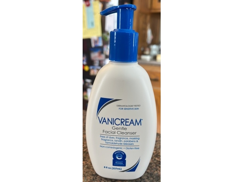Vanicream Gentle Facial Cleanser, Sensitive Skin, 8 fl oz/237mL