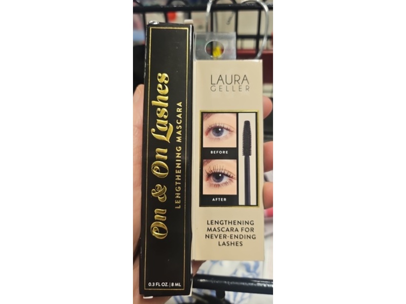 Laura Geller On & On Lashes Lengthening Mascara, Black, 0.3 fl oz/8 mL