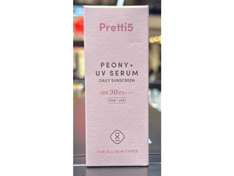 Pretti5 Peony + UV Serum Daily Sunscreen, SPF 30 PA+++, 1.7 fl oz/50 mL