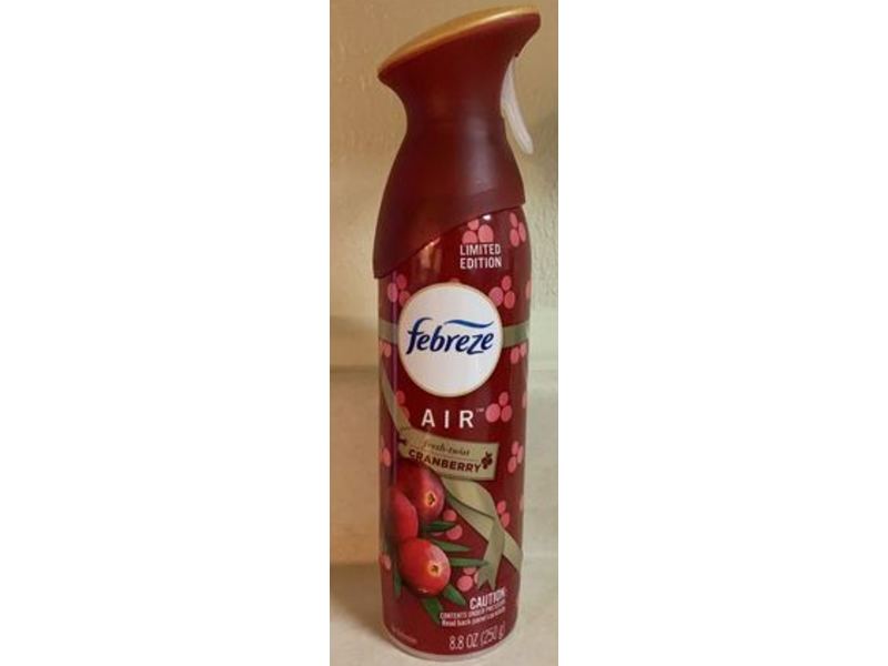 Febreze Air Freshener Spray, Fresh-Twist Cranberry, 8.8 oz/250 g, Pack Of 3