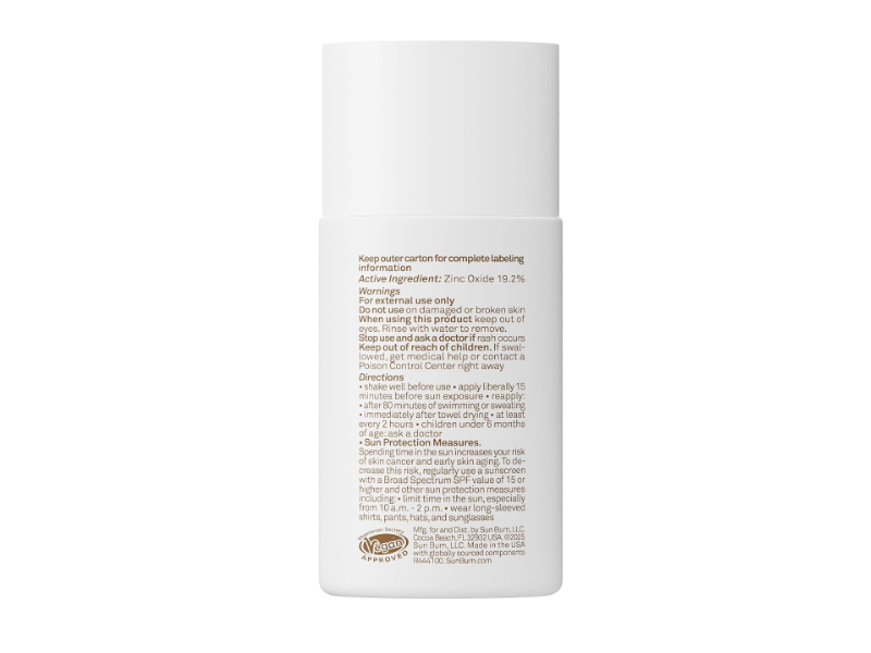 Sun Bum Mineral Sheer Sunscreen Face Lotion, SPF 30, 1.7 fl oz/50 mL