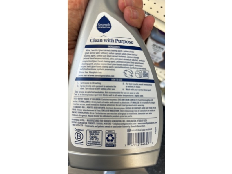 Seventh Generation Laundry Power+ Stain Remover Spray, 16 fl oz/473 mL