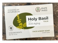 Pure Mitti Anti-Aging Face & Body Soap, Holy Basil, 4.5 oz - thumbnail 2