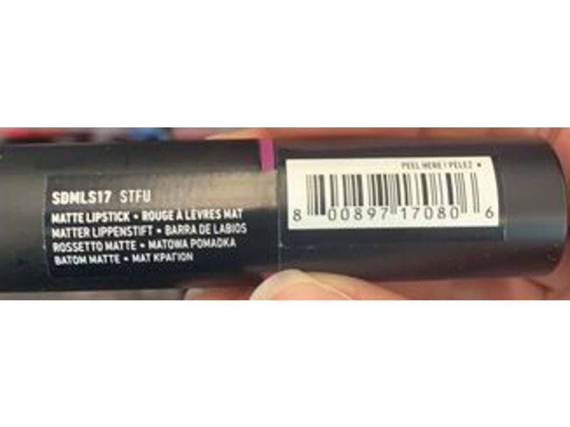 NYX Professional Makeup Suede Matte Lipstick, STFU, 0.12 oz/3.5 g