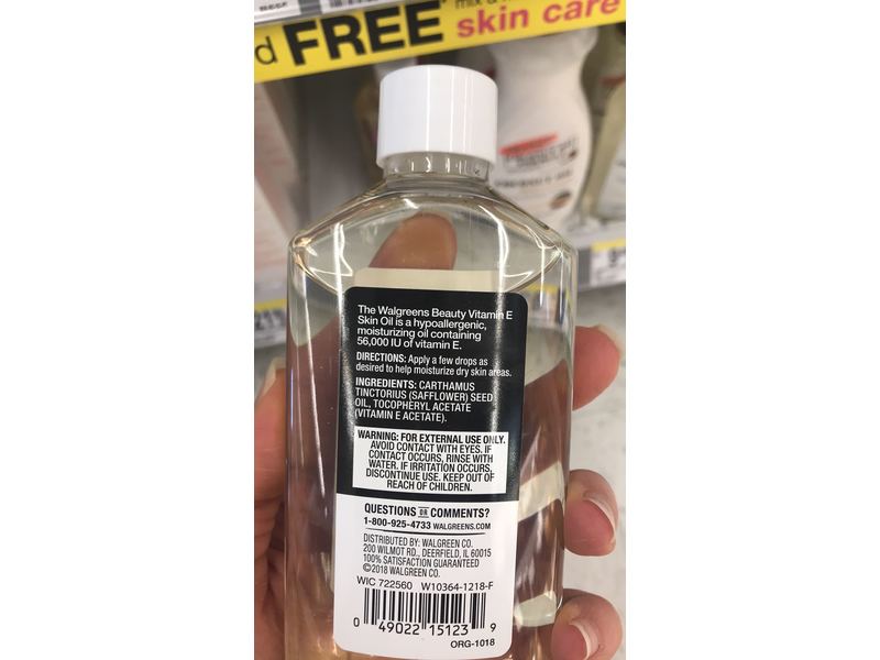 Walgreens Vitamin E Moisturizing Skin Oil, 4.8 fl oz