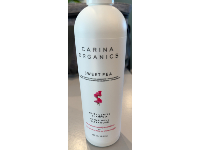 Carina Organics Extra Gentle Shampoo, Sweet Pea, 12.2 fl oz/360 mL