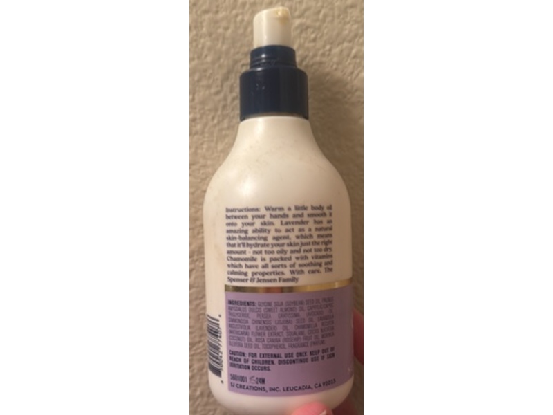 Spenser & Jensen Body Oil, Lavender Chamomile, 8 fl oz/236 mL