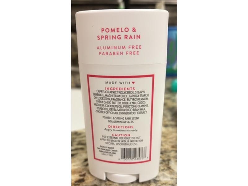 Native Deodorant, Pomelo & Spring Rain, 2.65 oz/75 g