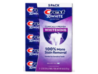Crest 3D White Fluride Anticavity Toothpaste, Brilliant Mint, 5.2 oz/147 g, Pack Of 5 - thumbnail 1