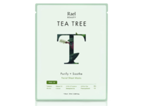 Rael Tea Tree Facial Sheet Mask, Purify + Soothe, 0.84 fl oz/25 mL, 5 Count - thumbnail 1