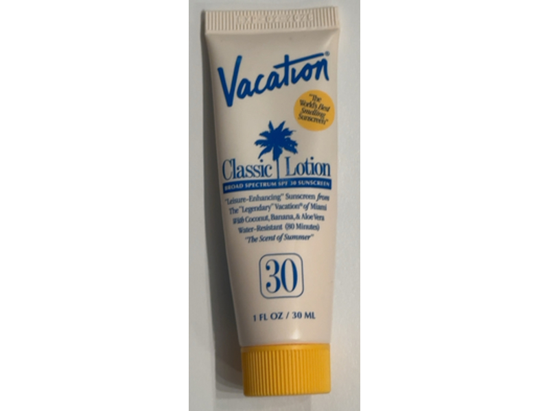 Vacation Classic Lotion Sunscreen, SPF 30, 1 fl oz/30 mL