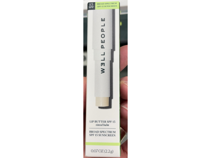 Well People Nudist Lip Butter, Natural, SPF 15, 0.07 oz/2.2 g