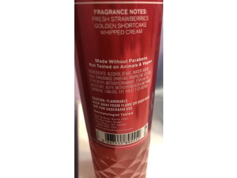 Bath & Body Works Fine Fragrance Mist, Strawberry Pound Cake, 8 fl oz/236 mL