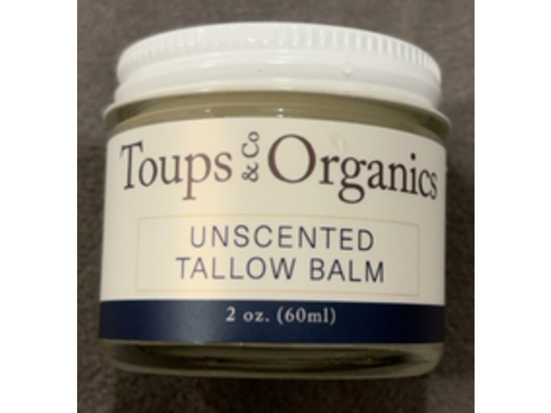 Toups & Co Organics Unscented Tallow Balm, 2 oz/60 mL